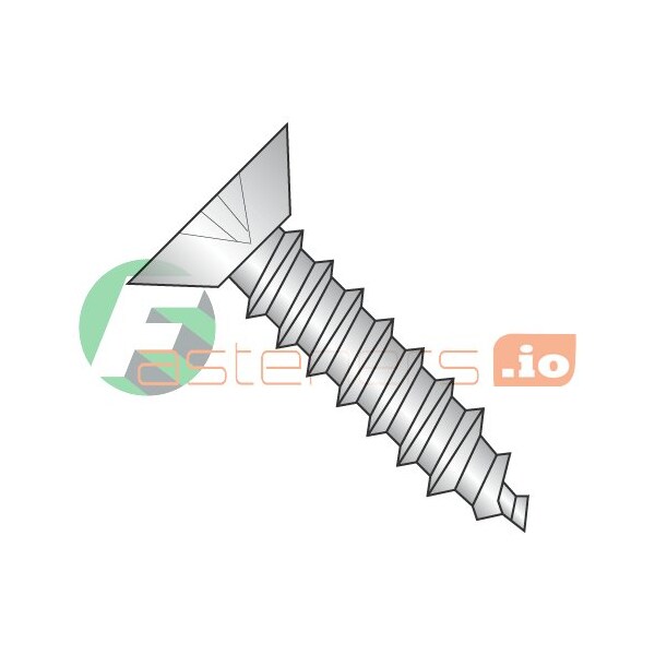 Newport Fasteners Sheet Metal Screw, #4 x 3/8 in, 18-8 Stainless Steel Flat Head Phillips Drive, 5000 PK 258577 - main